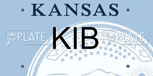 KIB Kansas License Plate