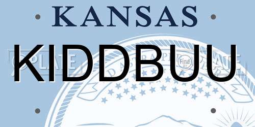 KIDDBUU Kansas License Plate
