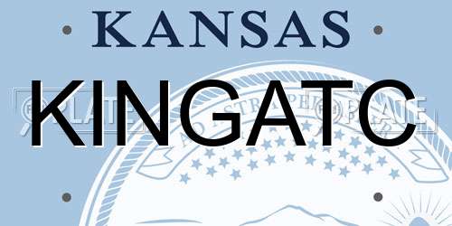 KINGATC Kansas License Plate