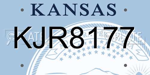 KJR8177 Kansas License Plate