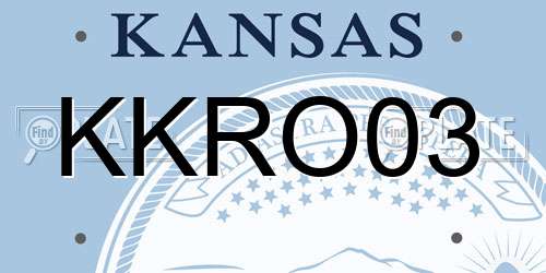 KKRO03 Kansas License Plate