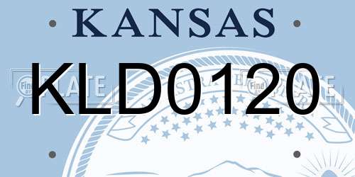 KLD0120 Kansas License Plate