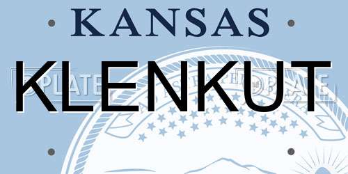 KLENKUT Kansas License Plate