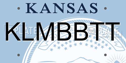 KLMBBTT Kansas License Plate