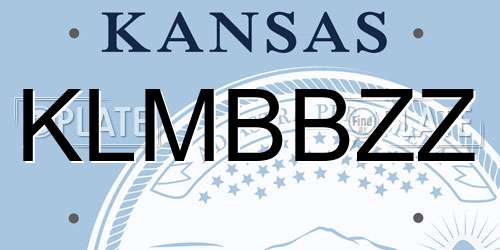 KLMBBZZ Kansas License Plate