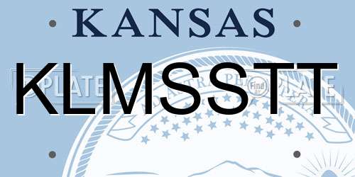 KLMSSTT Kansas License Plate