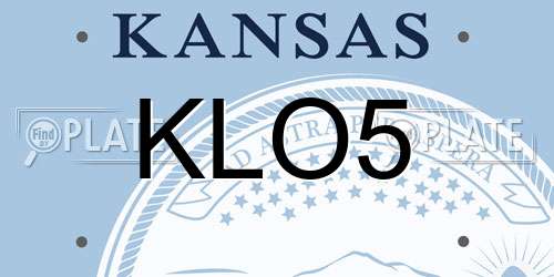 KLO5 Kansas License Plate