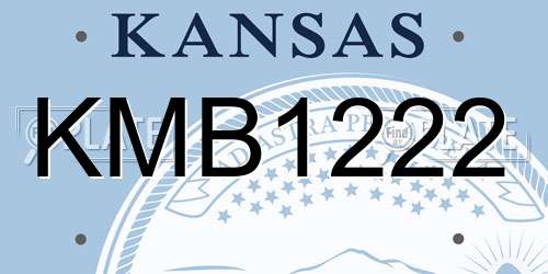 KMB1222 Kansas License Plate