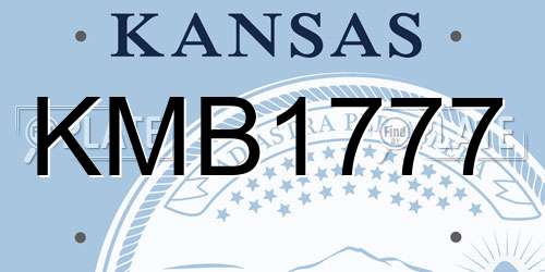 KMB1777 Kansas License Plate