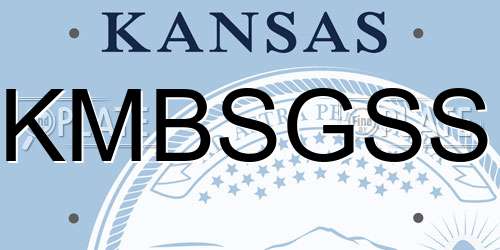 KMBSGSS Kansas License Plate