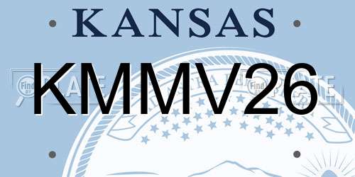 KMMV26 Kansas License Plate