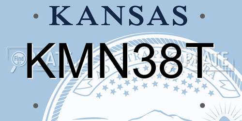 KMN38T Kansas License Plate