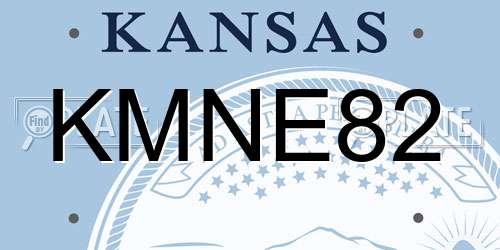 KMNE82 Kansas License Plate