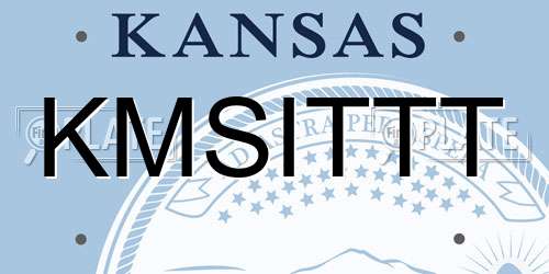 KMSITTT Kansas License Plate