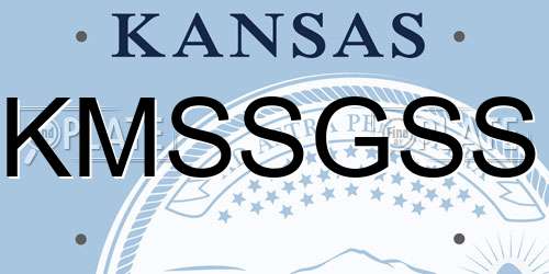 KMSSGSS Kansas License Plate