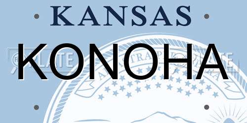 KONOHA Kansas License Plate