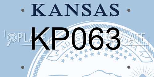 KP063 Kansas License Plate