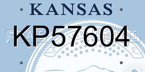 KP57604 Kansas License Plate