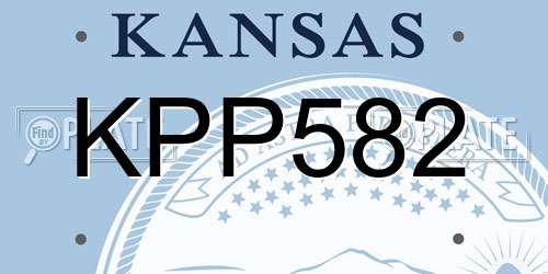 KPP582 Kansas License Plate
