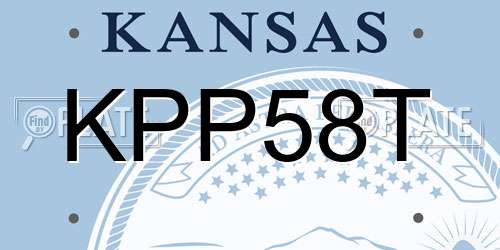 KPP58T Kansas License Plate