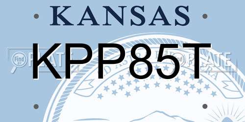KPP85T Kansas License Plate