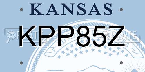 KPP85Z Kansas License Plate