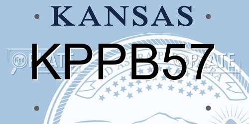 KPPB57 Kansas License Plate