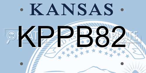 KPPB82 Kansas License Plate
