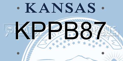 KPPB87 Kansas License Plate