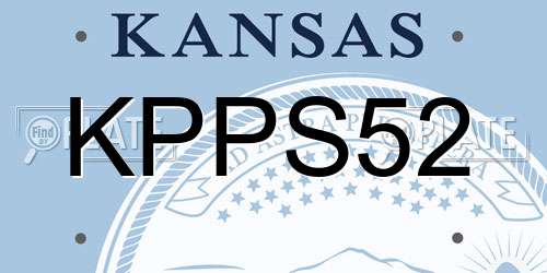 KPPS52 Kansas License Plate