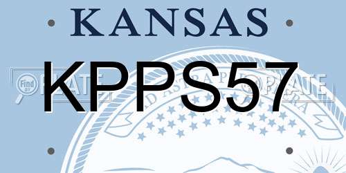KPPS57 Kansas License Plate