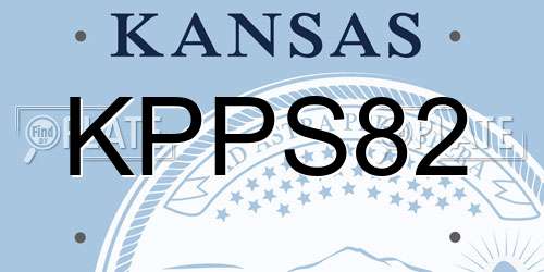 KPPS82 Kansas License Plate