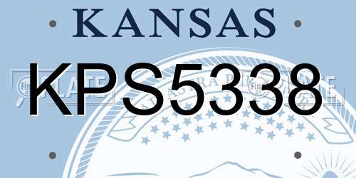 KPS5338 Kansas License Plate