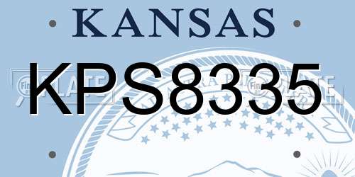 KPS8335 Kansas License Plate