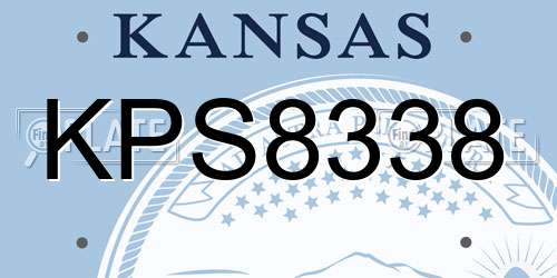 KPS8338 Kansas License Plate