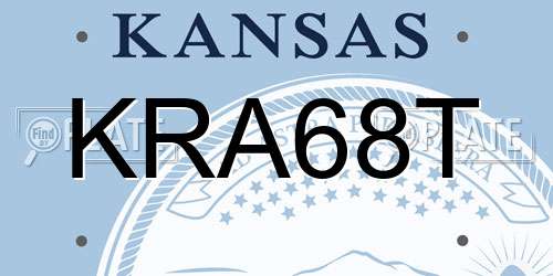 KRA68T Kansas License Plate