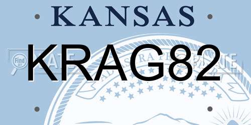 KRAG82 Kansas License Plate