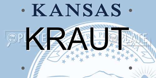 KRAUT Kansas License Plate