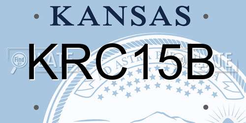 KRC15B Kansas License Plate