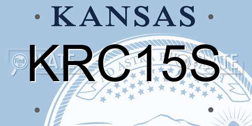KRC15S Kansas License Plate
