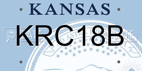 KRC18B Kansas License Plate