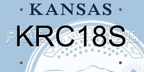 KRC18S Kansas License Plate
