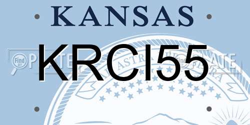 KRCI55 Kansas License Plate