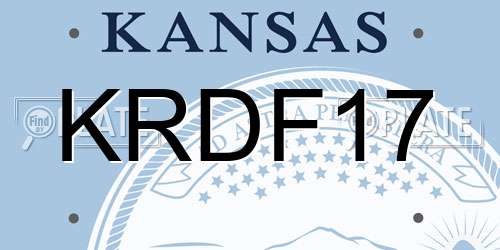 KRDF17 Kansas License Plate