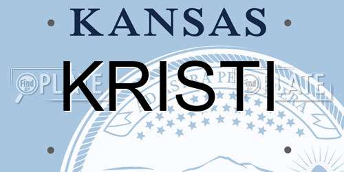 KRISTI Kansas License Plate
