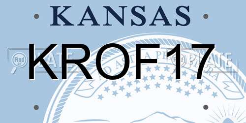 KROF17 Kansas License Plate