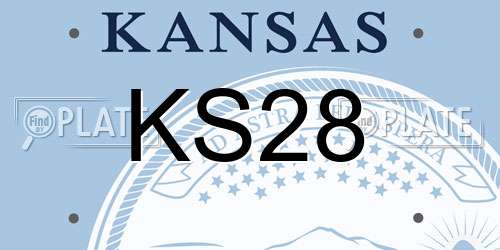 KS28 Kansas License Plate