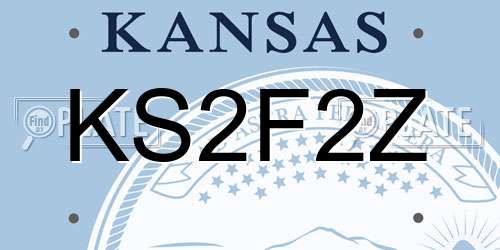 KS2F2Z Kansas License Plate