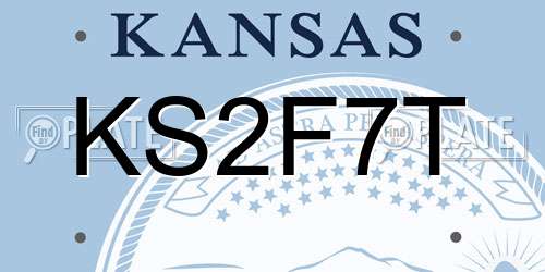 KS2F7T Kansas License Plate