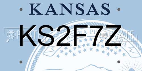 KS2F7Z Kansas License Plate